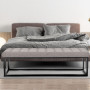 Cameron Button-Tufted Upholstered Bench with Metal Legs - Light Grey thumbnail 8