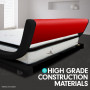 King Size Faux Leather Curved Bed Frame - Red thumbnail 3