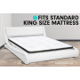 King Size Faux Leather Curved Bed Frame - White thumbnail 7