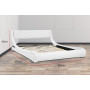 King Size Faux Leather Curved Bed Frame - White thumbnail 8