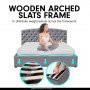 King Fabric Gas Lift Storage Bed Frame with Headboard - Dark Grey thumbnail 4