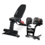 Powertrain 48KG Adjustable Dumbbell Set (Red) & Stand with Flat Incline Decline Bench thumbnail 1