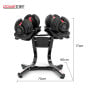 Powertrain 48KG Adjustable Dumbbell Set (Red) & Stand with Flat Incline Decline Bench thumbnail 5