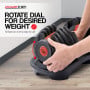 Powertrain 48KG Adjustable Dumbbell Set (Red) & Stand with Flat Incline Decline Bench thumbnail 8