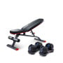 Powertrain 48KG Adjustable Dumbbell Set (Blue) with FID Weight Bench thumbnail 1