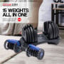 Powertrain 48KG Adjustable Dumbbell Set (Blue) with FID Weight Bench thumbnail 9