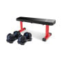 Powertrain 48KG Adjustable Dumbbell Set (Blue) with Flat Bench thumbnail 1