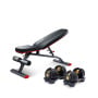 Powertrain 48KG Adjustable Dumbbell Set (Gold) with FID Weight Bench thumbnail 1