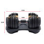 Powertrain 48KG Adjustable Dumbbell Set (Gold) with FID Weight Bench thumbnail 9
