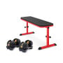 Powertrain 48KG Adjustable Dumbbell Set - Gold with Height-Variable Bench thumbnail 1