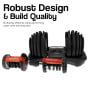 Powertrain 48KG Adjustable Dumbbell Set (Red) with FID Weight Bench thumbnail 11
