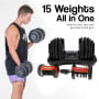 Powertrain 48KG Adjustable Dumbbell Set (Red) with FID Weight Bench thumbnail 10