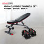 Powertrain 48KG Adjustable Dumbbell Set (Red) with FID Weight Bench thumbnail 2
