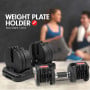 Powertrain GEN2 40KG Adjustable Dumbbell Set with Flat Bench thumbnail 11