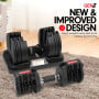 Powertrain GEN2 40KG Adjustable Dumbbell Set with Flat Bench thumbnail 9