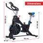 PowerTrain RX-600 Exercise Spin Bike Cardio Cycle - Blue thumbnail 9