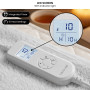 Heated Electric Blanket Single Size Fitted Fleece Underlay Winter Throw - White thumbnail 5