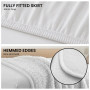 Heated Electric Blanket Single Size Fitted Fleece Underlay Winter Throw - White thumbnail 6