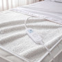 Heated Electric Blanket Single Size Fitted Fleece Underlay Winter Throw - White thumbnail 9