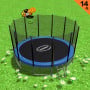 Kahuna Blizzard 14 ft Trampoline with Basketball Set -  Blue thumbnail 3