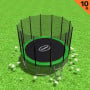 Kahuna Blizzard 10 ft Trampoline with Net Green thumbnail 2