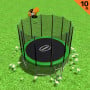 Kahuna Blizzard 10 ft Trampoline with Basketball Set Green thumbnail 2
