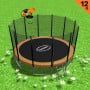Kahuna Blizzard 12 ft Trampoline Orange with Basketball Set thumbnail 3