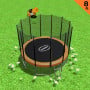 Kahuna 8 ft Round Spring Trampoline Free Safety Net Pad Basketball - Orange thumbnail 2