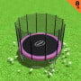 Kahuna 8 ft Round Trampoline Free Safety Net Pad - Pink thumbnail 2