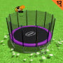 Kahuna Blizzard 12ft Trampoline Purple with Basketball Set thumbnail 2