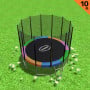 Kahuna Blizzard 10 ft Trampoline with Net - Rainbow thumbnail 2
