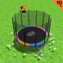 Kahuna 10 ft Round Spring Trampoline Free Safety Outer Net with BB Set thumbnail 2