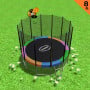 Kahuna Blizzard 8 ft Trampoline Rainbow with Basketball Set thumbnail 2