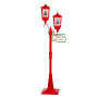 Christmas Lamp Post with Lights Music & Snow - Red 195cm thumbnail 1