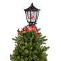 Christmas Tree Topper- Lantern w/ Santa Movement Lights Snow & Music thumbnail 1