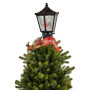 Christmas Tree Topper- Lantern w/ Santa Movement Lights Snow & Music thumbnail 2