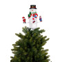Christmas Tree Topper Snowman w/ Projected Images Lights Snow & Music thumbnail 2