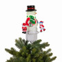 Christabelle Christmas Tree Topper Snowman w/ Projected Images Lights Snow & Music thumbnail 4
