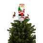 Christmas Tree Topper Santa with Movement Images Lights Snow & Music thumbnail 1