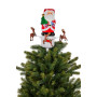 Christmas Tree Topper Santa with Movement Images Lights Snow & Music thumbnail 2