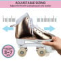 Circle Society Adjustable Quad Kids Roller Skates - Metallic Rose Gold thumbnail 6