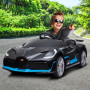 Licensed Bugatti Divo Kids Electric Ride On Car - Black thumbnail 10