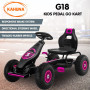 Kahuna G18 Kids Ride On Pedal Go Kart - Rose Pink thumbnail 2