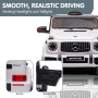 Mercedes Benz AMG G63 Licensed Kids Ride On Electric Car Remote Control - White thumbnail 6
