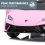 Lamborghini Performante Kids Electric Ride On Car Remote Control by Kahuna - Pink thumbnail 9