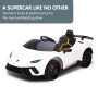 Lamborghini Performante Kids Electric Ride On Car Remote Control by Kahuna - White thumbnail 2