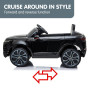 Land Rover Licensed Kids Electric Ride On Car Remote Control - Black thumbnail 6