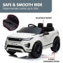 Land Rover Licensed Kids Electric Ride On Car Remote Control - White thumbnail 10