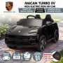 Kahuna Black Porsche Macan Turbo EV Kids Ride On Car 12V Electric Car thumbnail 1