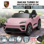 Kahuna Pink Porsche Macan Turbo EV Kids Ride On Car 12V Electric Car thumbnail 1